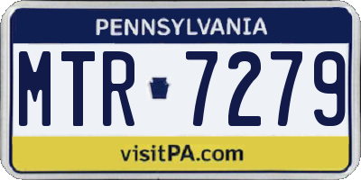 PA license plate MTR7279