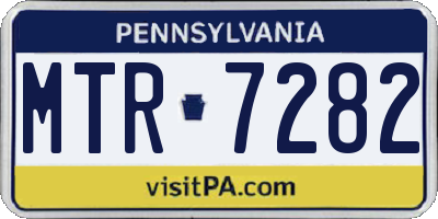 PA license plate MTR7282