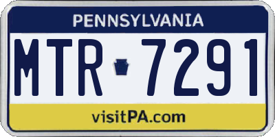 PA license plate MTR7291