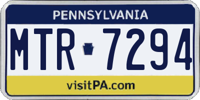 PA license plate MTR7294