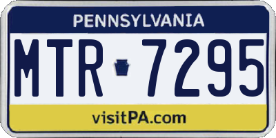 PA license plate MTR7295