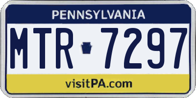 PA license plate MTR7297