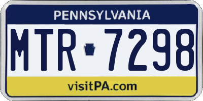 PA license plate MTR7298