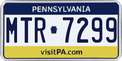 PA license plate MTR7299