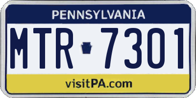PA license plate MTR7301