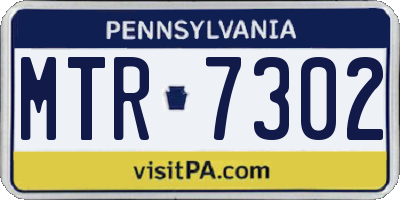 PA license plate MTR7302