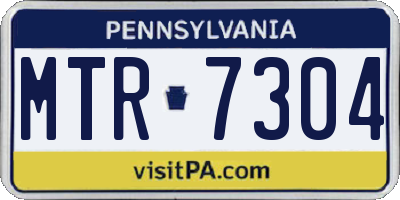 PA license plate MTR7304