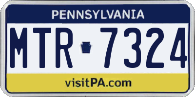 PA license plate MTR7324
