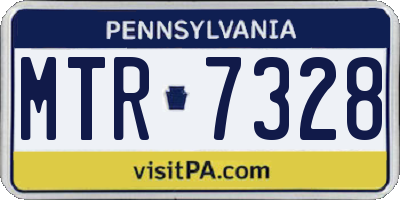 PA license plate MTR7328