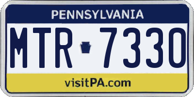 PA license plate MTR7330