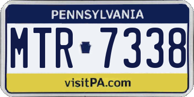 PA license plate MTR7338
