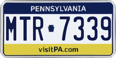 PA license plate MTR7339