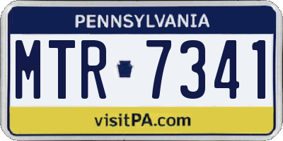 PA license plate MTR7341