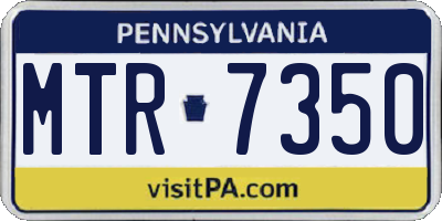 PA license plate MTR7350