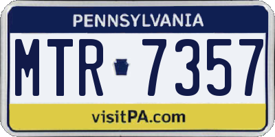 PA license plate MTR7357
