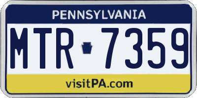 PA license plate MTR7359