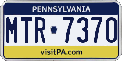 PA license plate MTR7370