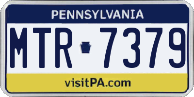 PA license plate MTR7379