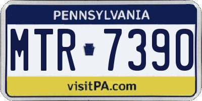 PA license plate MTR7390