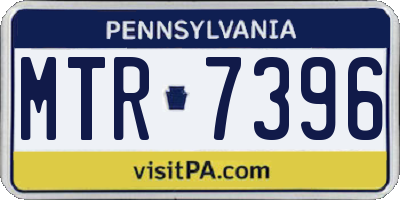 PA license plate MTR7396
