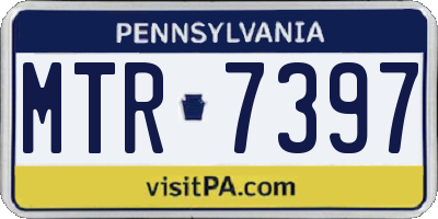 PA license plate MTR7397