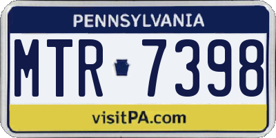 PA license plate MTR7398