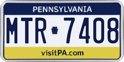 PA license plate MTR7408