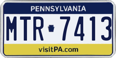 PA license plate MTR7413