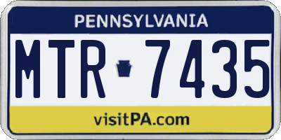 PA license plate MTR7435