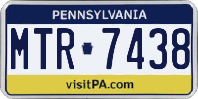 PA license plate MTR7438