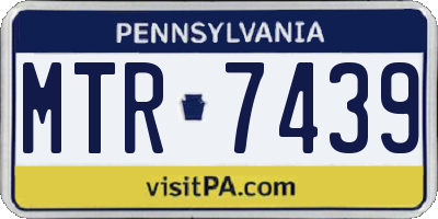 PA license plate MTR7439