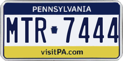 PA license plate MTR7444