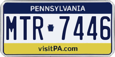 PA license plate MTR7446