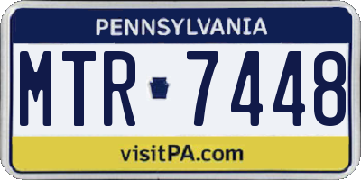 PA license plate MTR7448