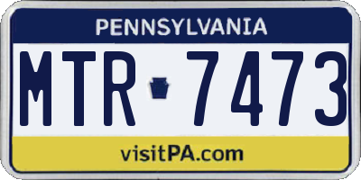 PA license plate MTR7473