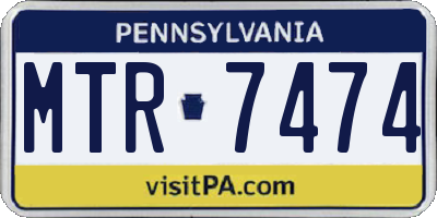 PA license plate MTR7474