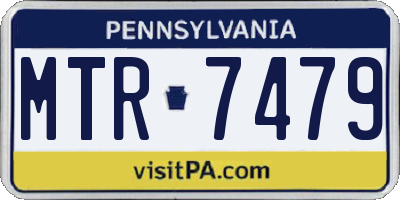 PA license plate MTR7479