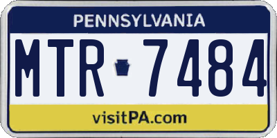 PA license plate MTR7484