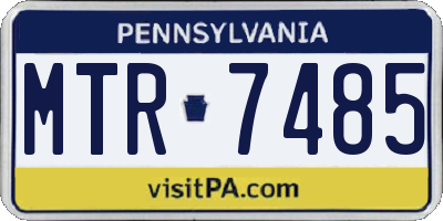 PA license plate MTR7485