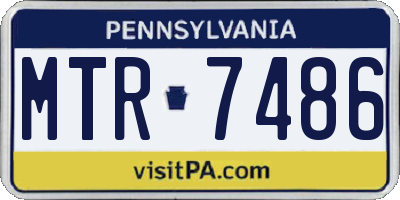 PA license plate MTR7486