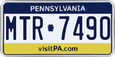 PA license plate MTR7490