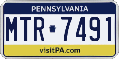 PA license plate MTR7491