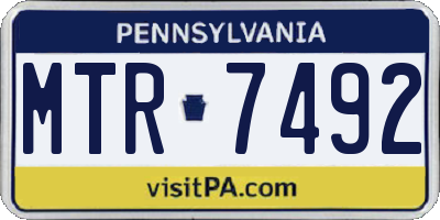 PA license plate MTR7492