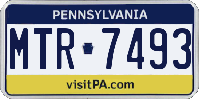 PA license plate MTR7493