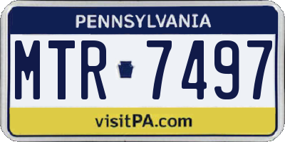 PA license plate MTR7497