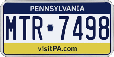 PA license plate MTR7498