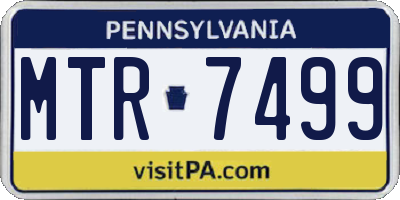 PA license plate MTR7499