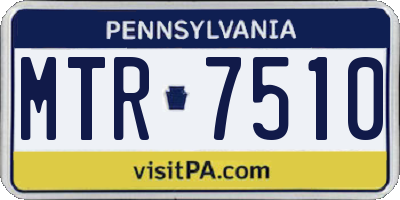 PA license plate MTR7510
