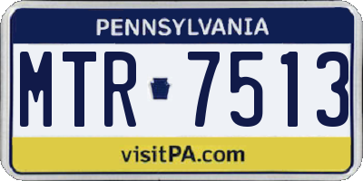 PA license plate MTR7513