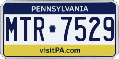 PA license plate MTR7529